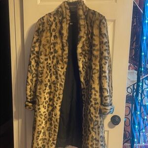 Fabulous Furs Leopard Print Teddy Jacket